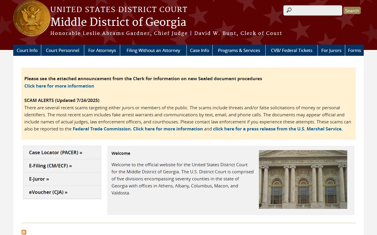 Elbert County Superior Court and Middle District federal court records