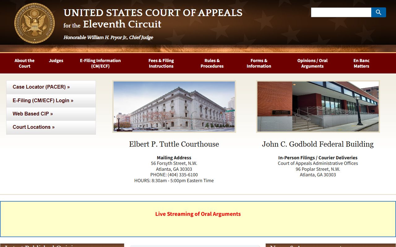 Elbert County Eleventh Circuit appellate court records