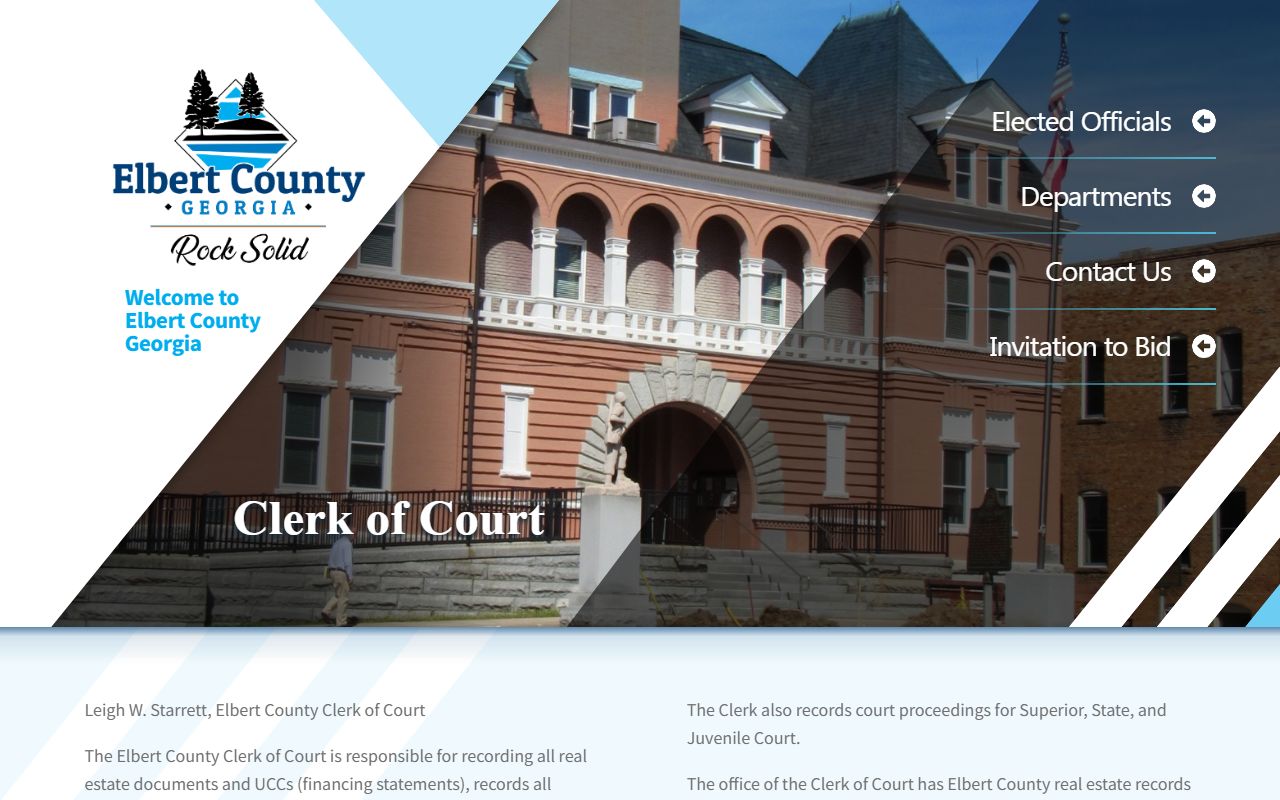 Elbert County Clerk of Court records and office information