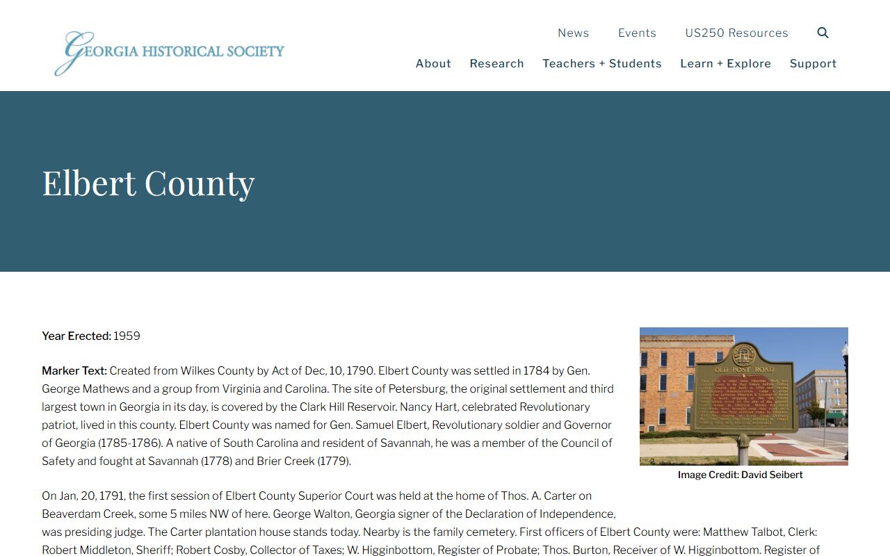 Elbert County court history and first Superior Court session record