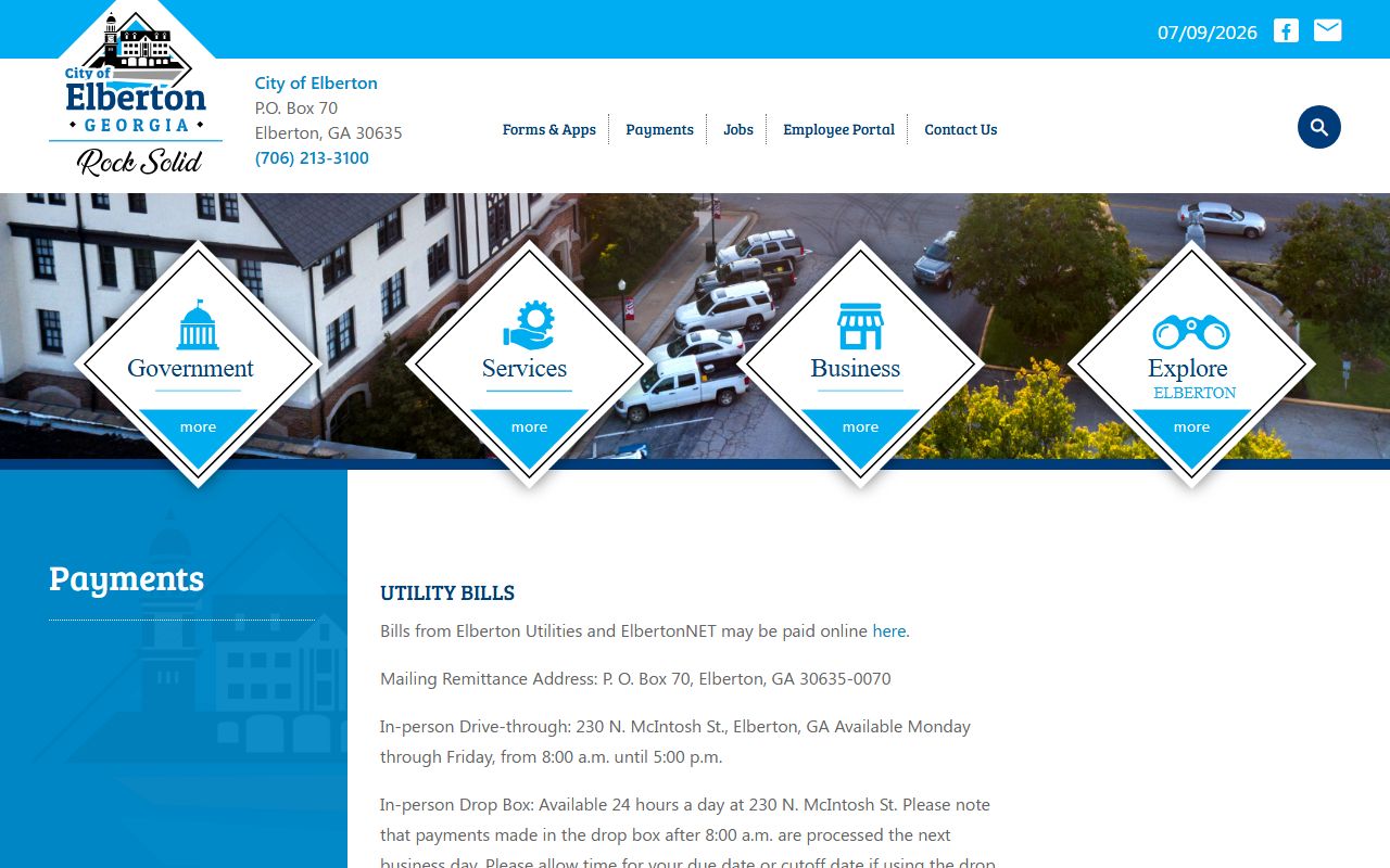 Elbert County traffic court records Elberton payment instructions